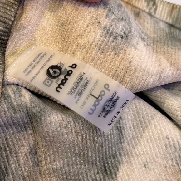 Mono B Brown watercolor effect Fitted Sleeveless Tank Top - Picture 3 of 3